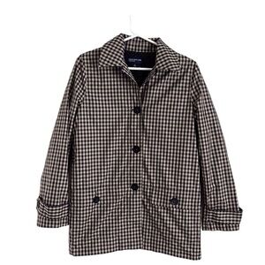 Jones New York Black and Brown Pea Rain Coat